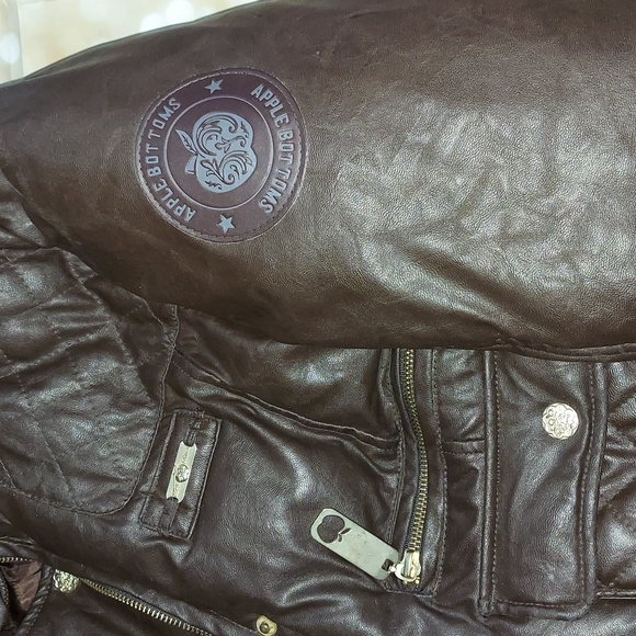 Apple Bottom Brown Leather Jacket - Picture 4 of 8